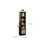 Bibliothèque d'angle compacte et haute en bois à 5 niveaux