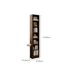 Bibliothèque d'angle compacte et haute en bois à 5 niveaux