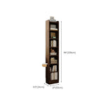 Bibliothèque d'angle compacte et haute en bois à 5 niveaux