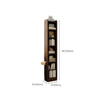 Bibliothèque d'angle compacte et haute en bois à 5 niveaux