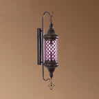 Applique murale vintage en métal et verre rouillé, style milieu du siècle