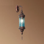 Applique murale vintage en métal et verre rouillé, style milieu du siècle
