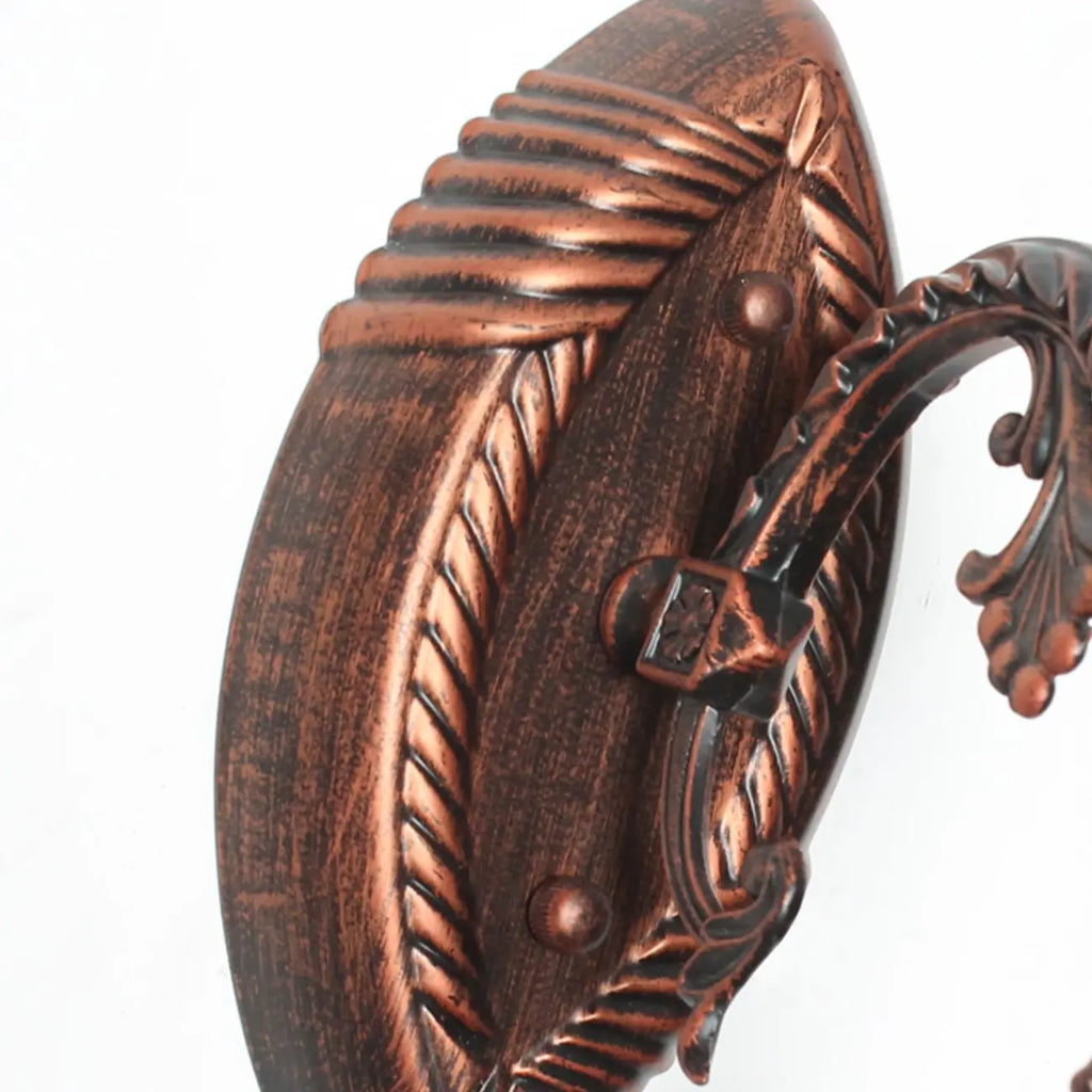 Applique murale vintage en métal et verre rouillé, style milieu du siècle