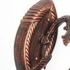 Applique murale vintage en métal et verre rouillé, style milieu du siècle