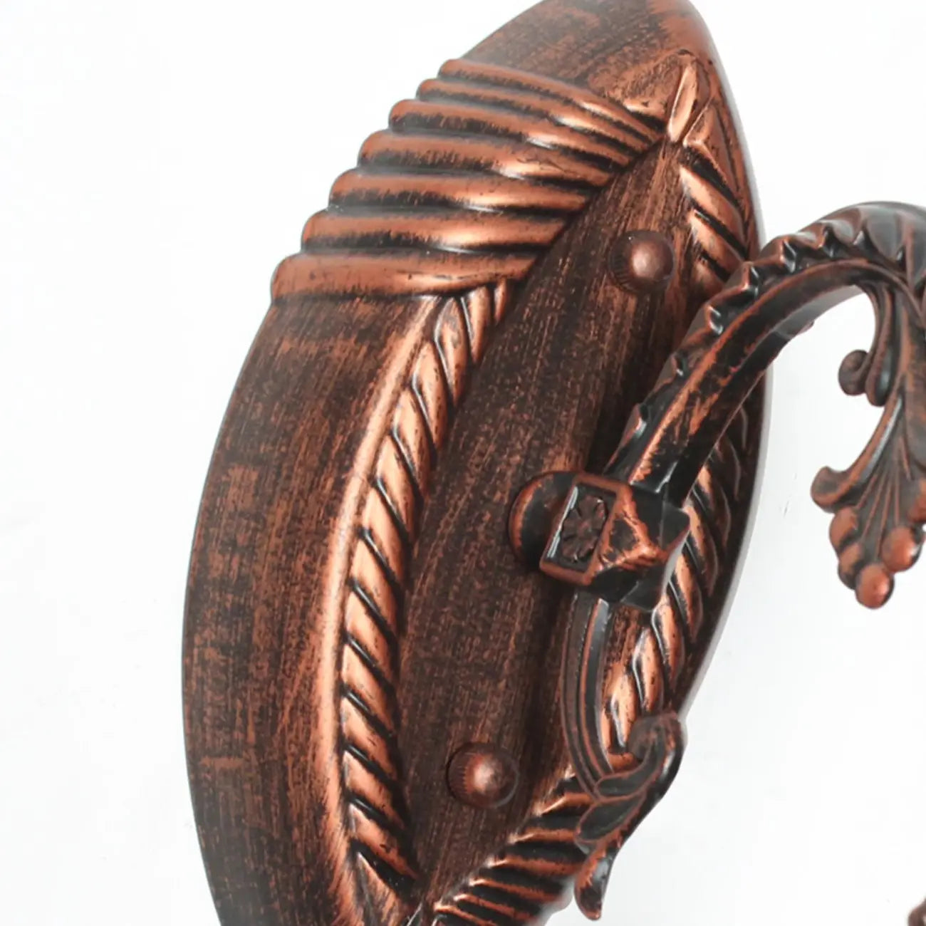 Applique murale vintage en métal et verre rouillé, style milieu du siècle