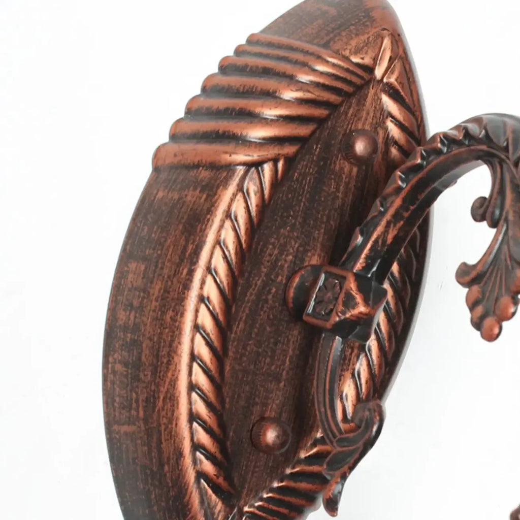 Applique murale vintage en métal et verre rouillé, style milieu du siècle