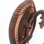 Applique murale vintage en métal et verre rouillé, style milieu du siècle