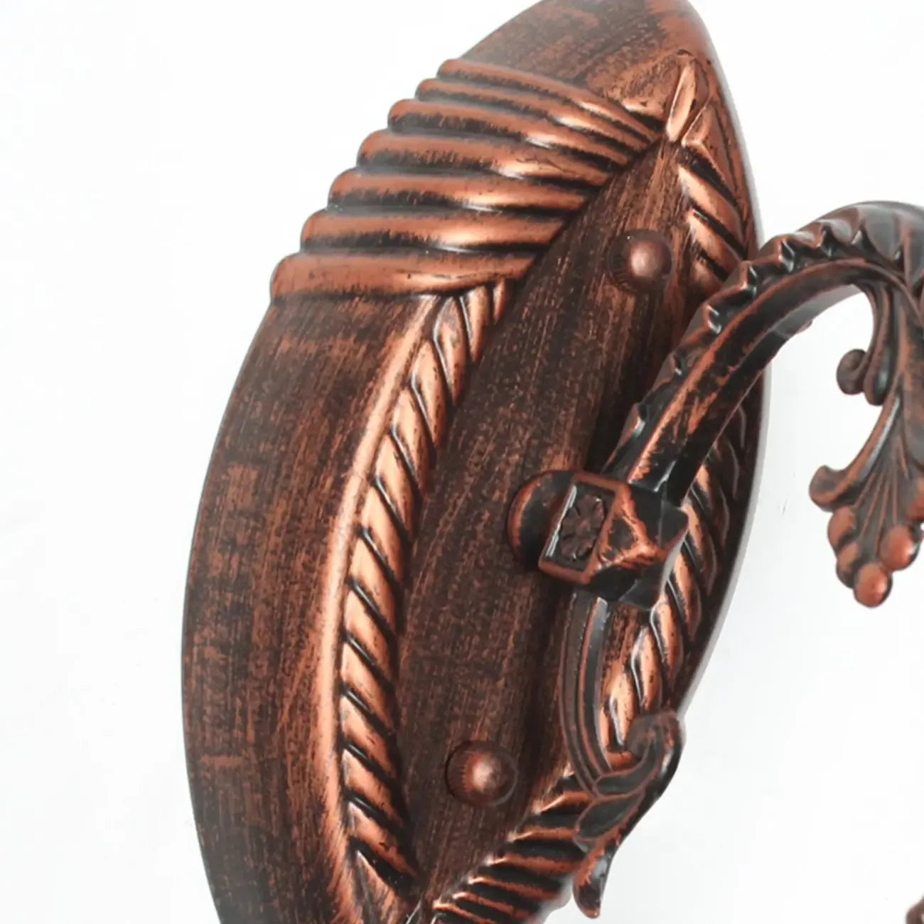 Applique murale vintage en métal et verre rouillé, style milieu du siècle