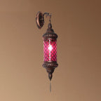 Applique murale vintage en métal et verre rouillé, style milieu du siècle
