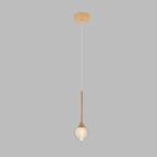 Suspension minimaliste en métal et cristal transparent