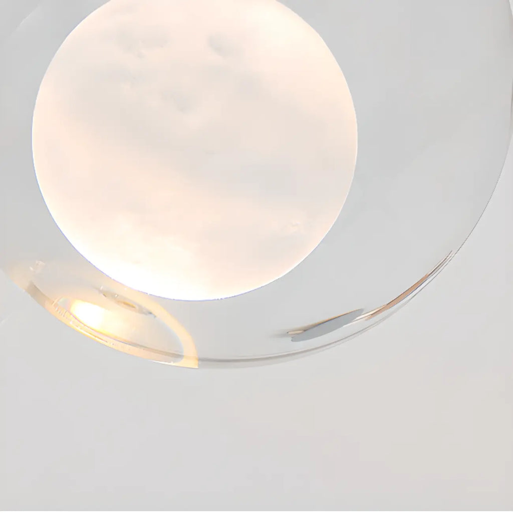 Suspension minimaliste en métal et cristal transparent