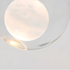 Suspension minimaliste en métal et cristal transparent