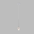 Suspension minimaliste en métal et cristal transparent