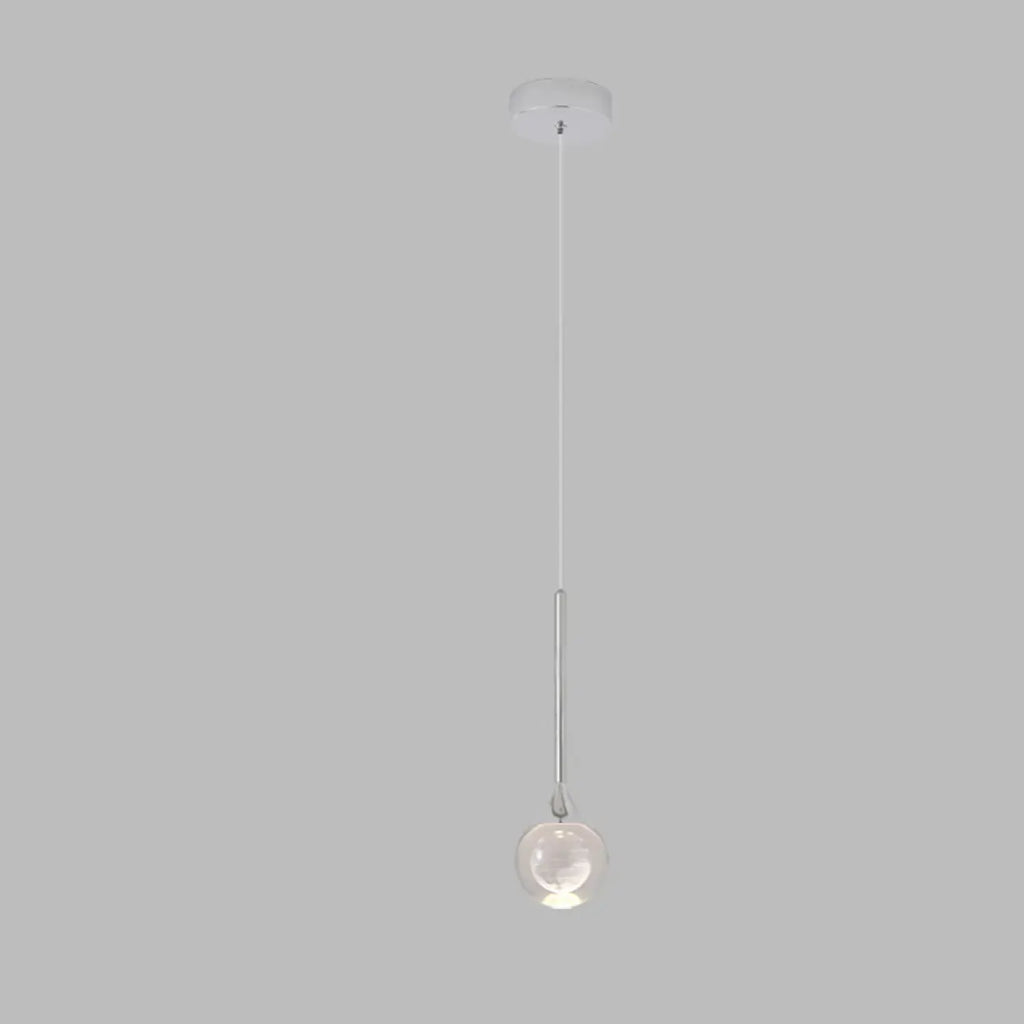 Suspension minimaliste en métal et cristal transparent