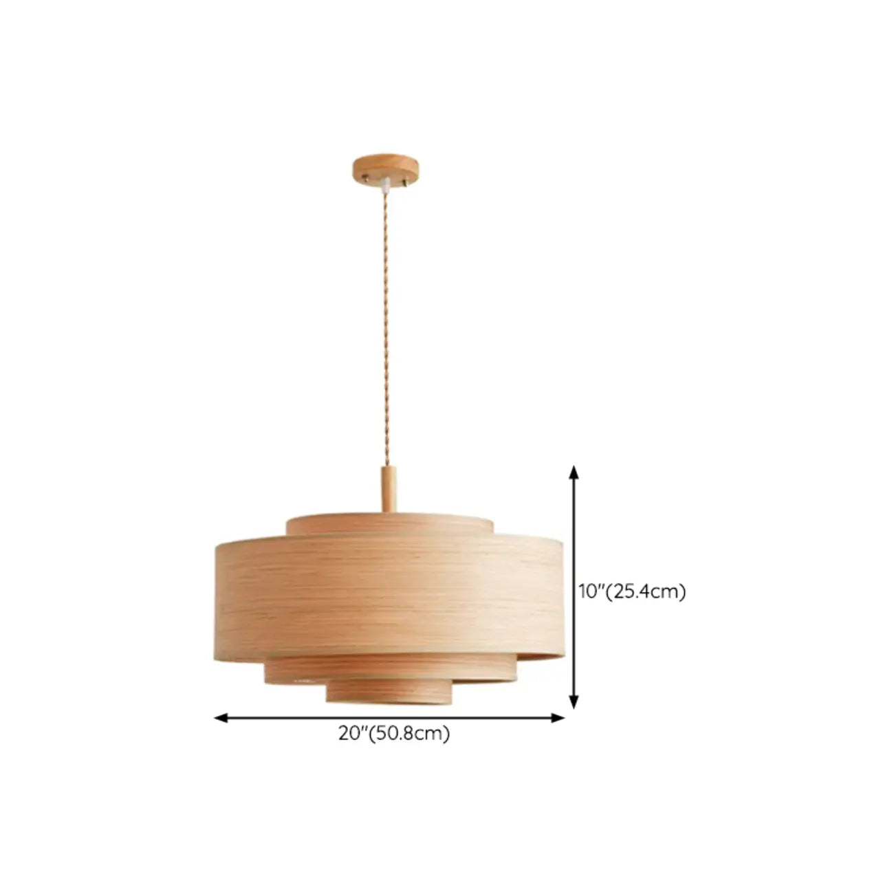 Suspension à 3 niveaux en bois massif, hauteur réglable
