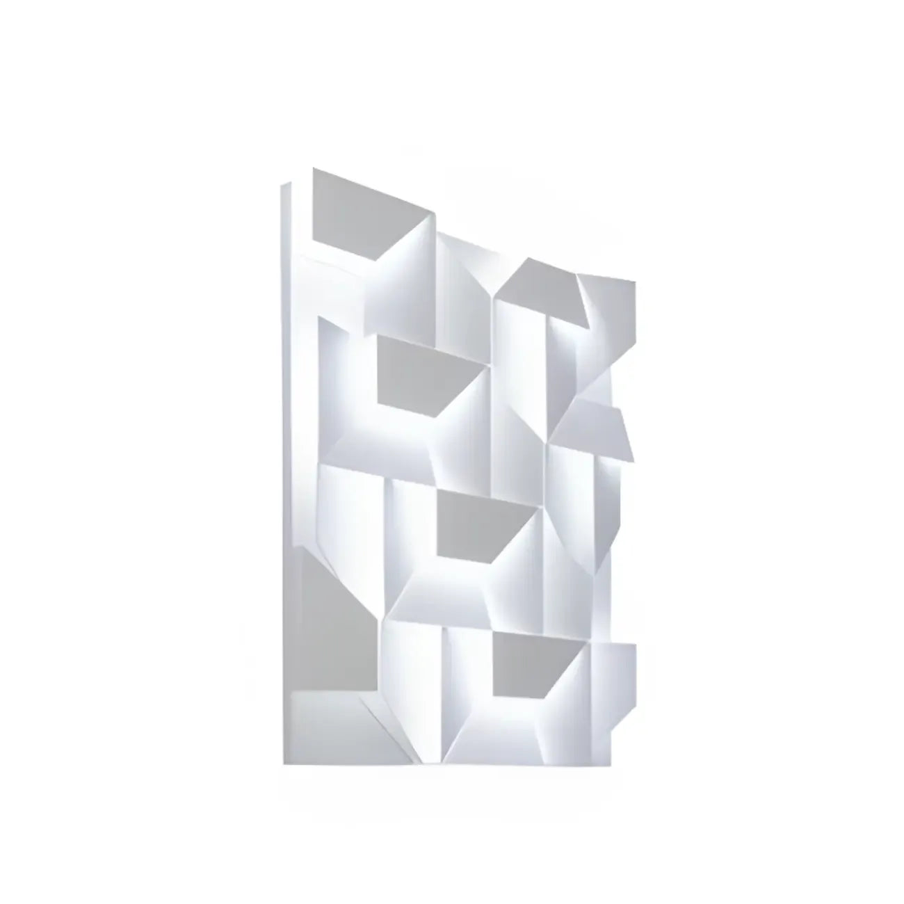 Applique murale LED géométrique en métal blanc Art Decor avec télécommande