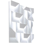 Applique murale LED géométrique en métal blanc Art Decor avec télécommande