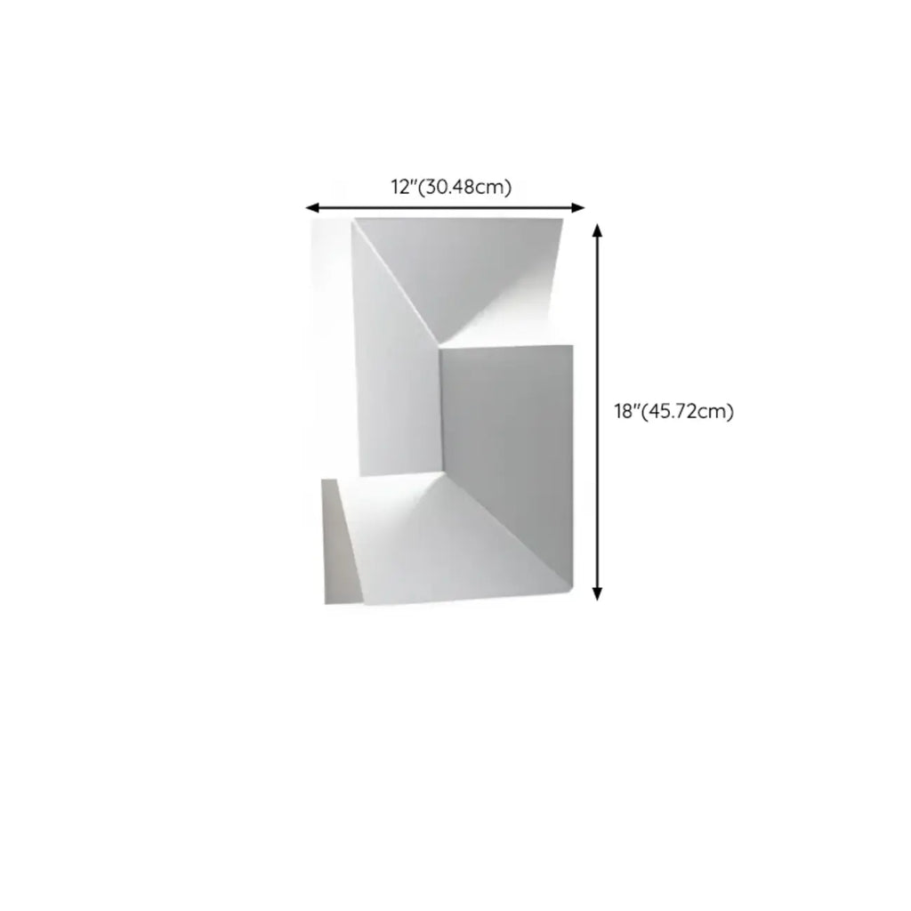 Applique murale LED géométrique en métal blanc Art Decor avec télécommande