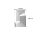 Applique murale LED géométrique en métal blanc Art Decor avec télécommande