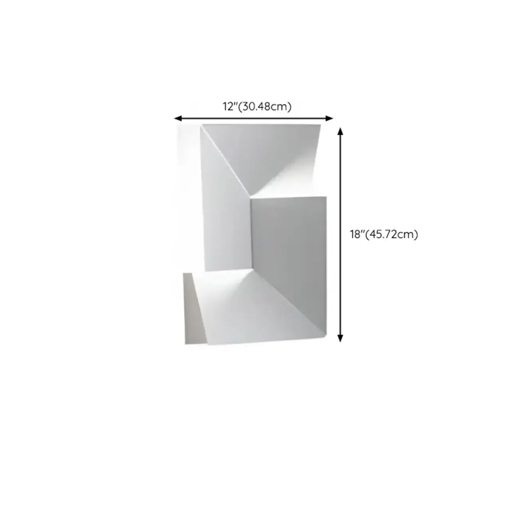 Applique murale LED géométrique en métal blanc Art Decor avec télécommande
