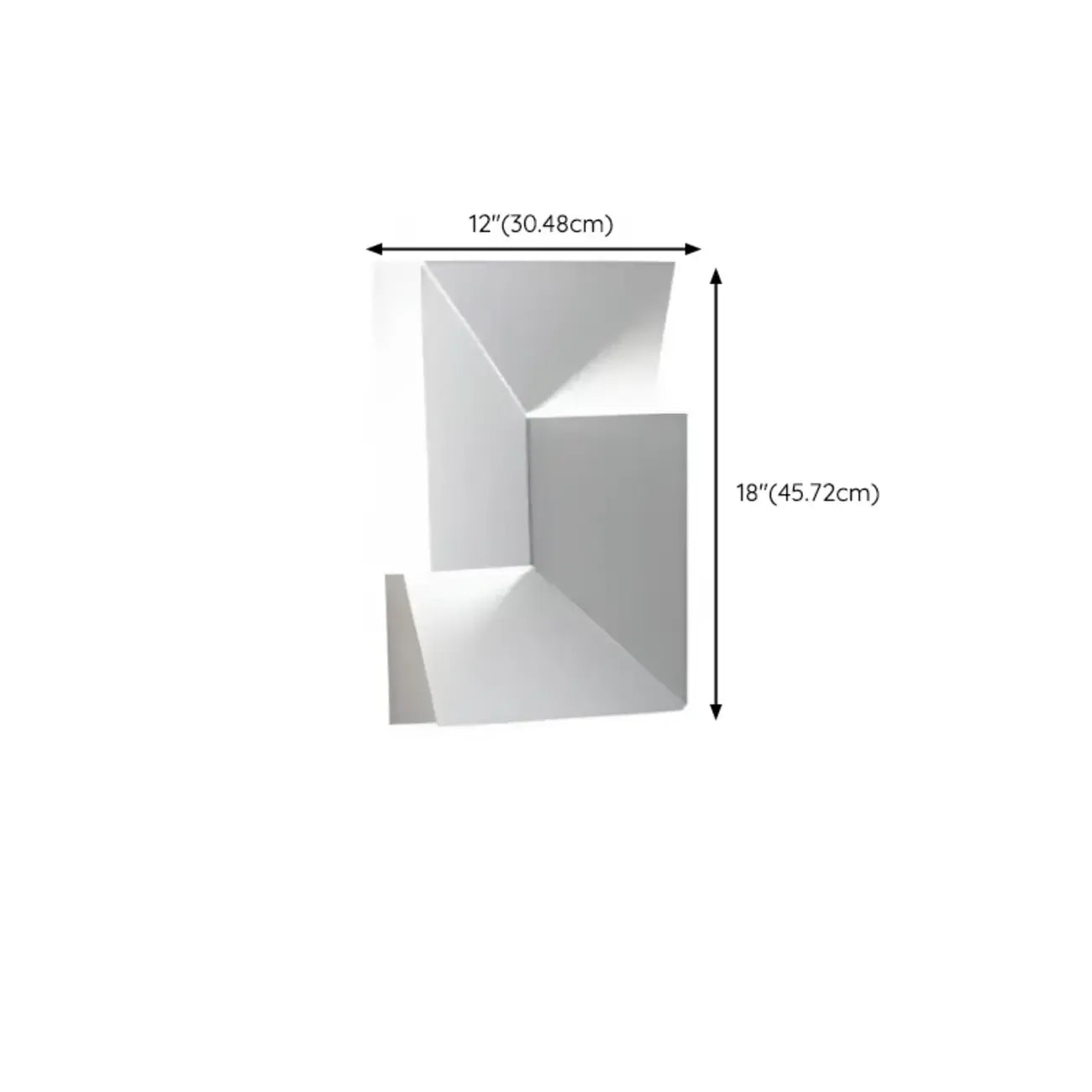 Applique murale LED géométrique en métal blanc Art Decor avec télécommande
