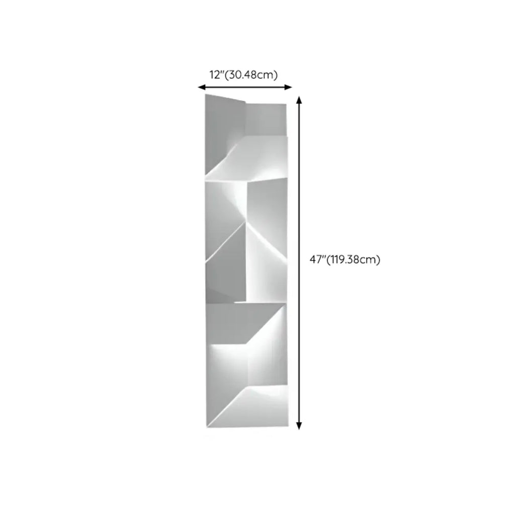 Applique murale LED géométrique en métal blanc Art Decor avec télécommande