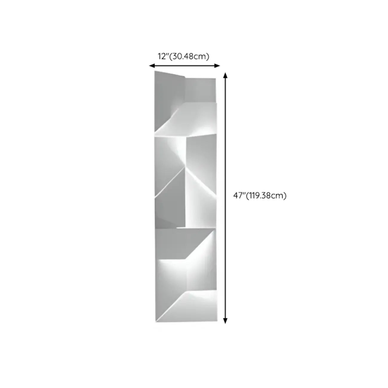 Applique murale LED géométrique en métal blanc Art Decor avec télécommande