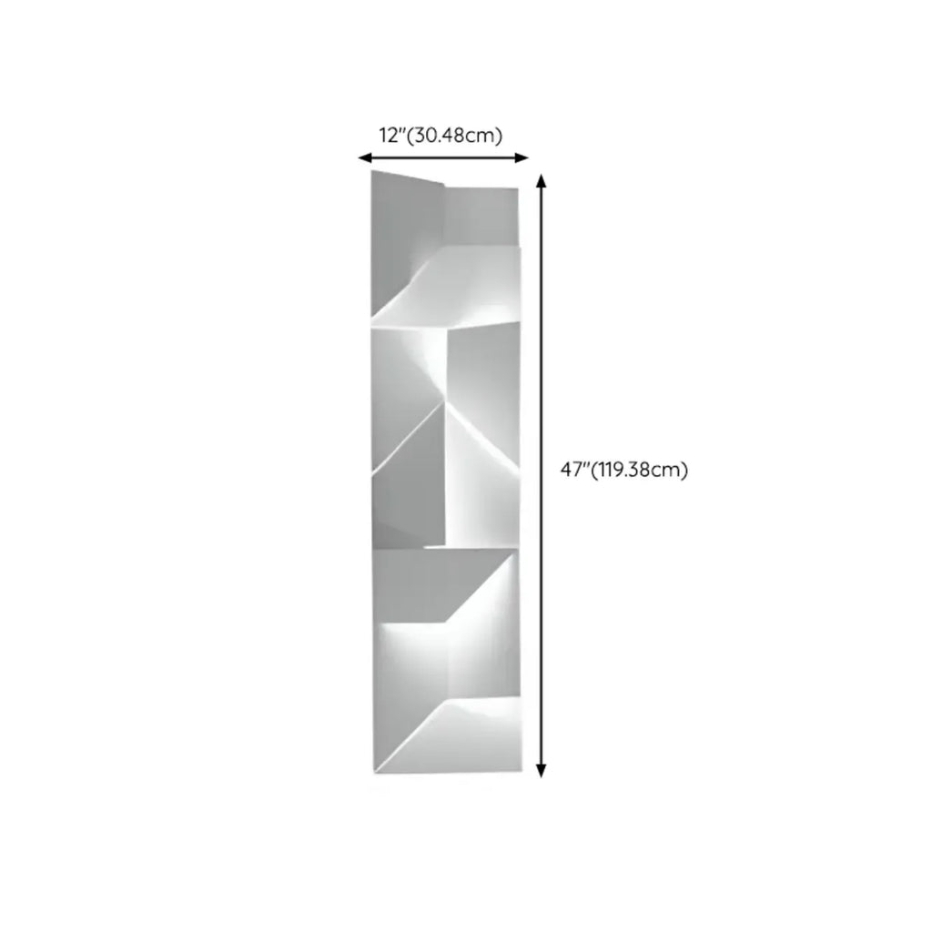 Applique murale LED géométrique en métal blanc Art Decor avec télécommande