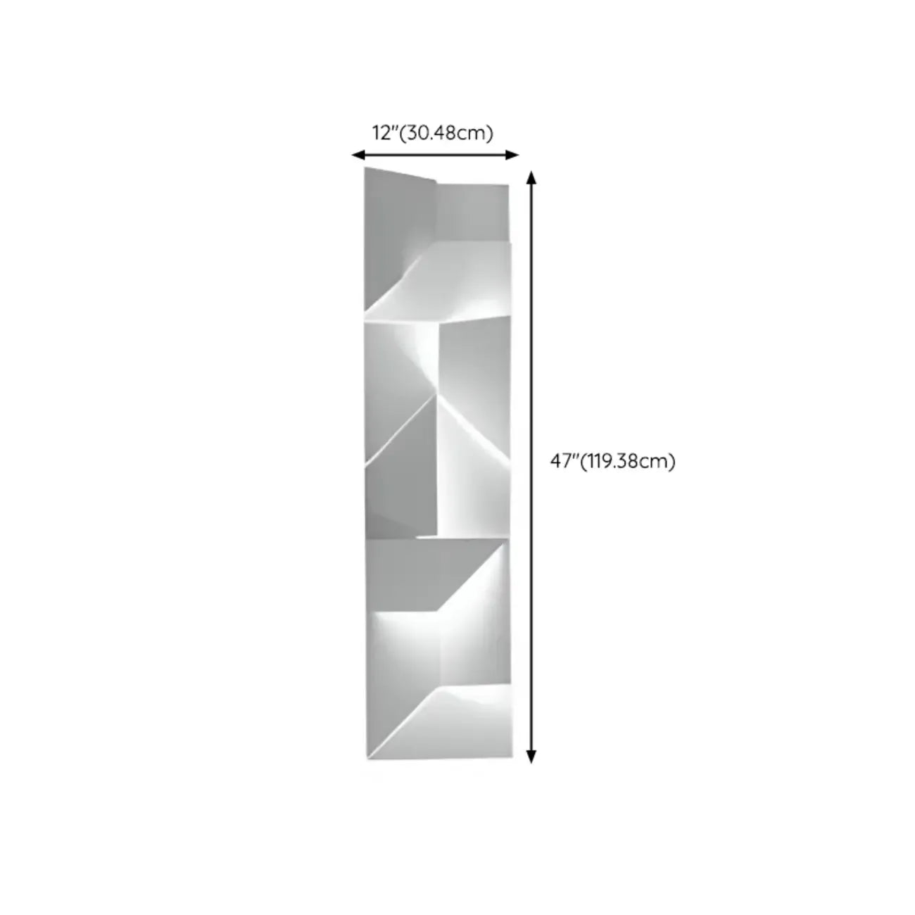 Applique murale LED géométrique en métal blanc Art Decor avec télécommande