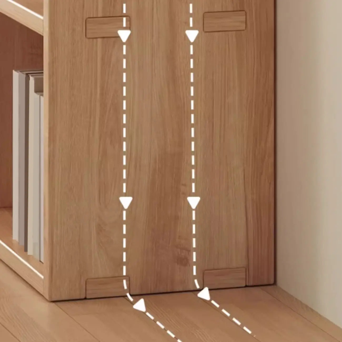 Étagères minimalistes horizontales en bois, style cube de rangement