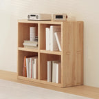 Étagères minimalistes horizontales en bois, style cube de rangement