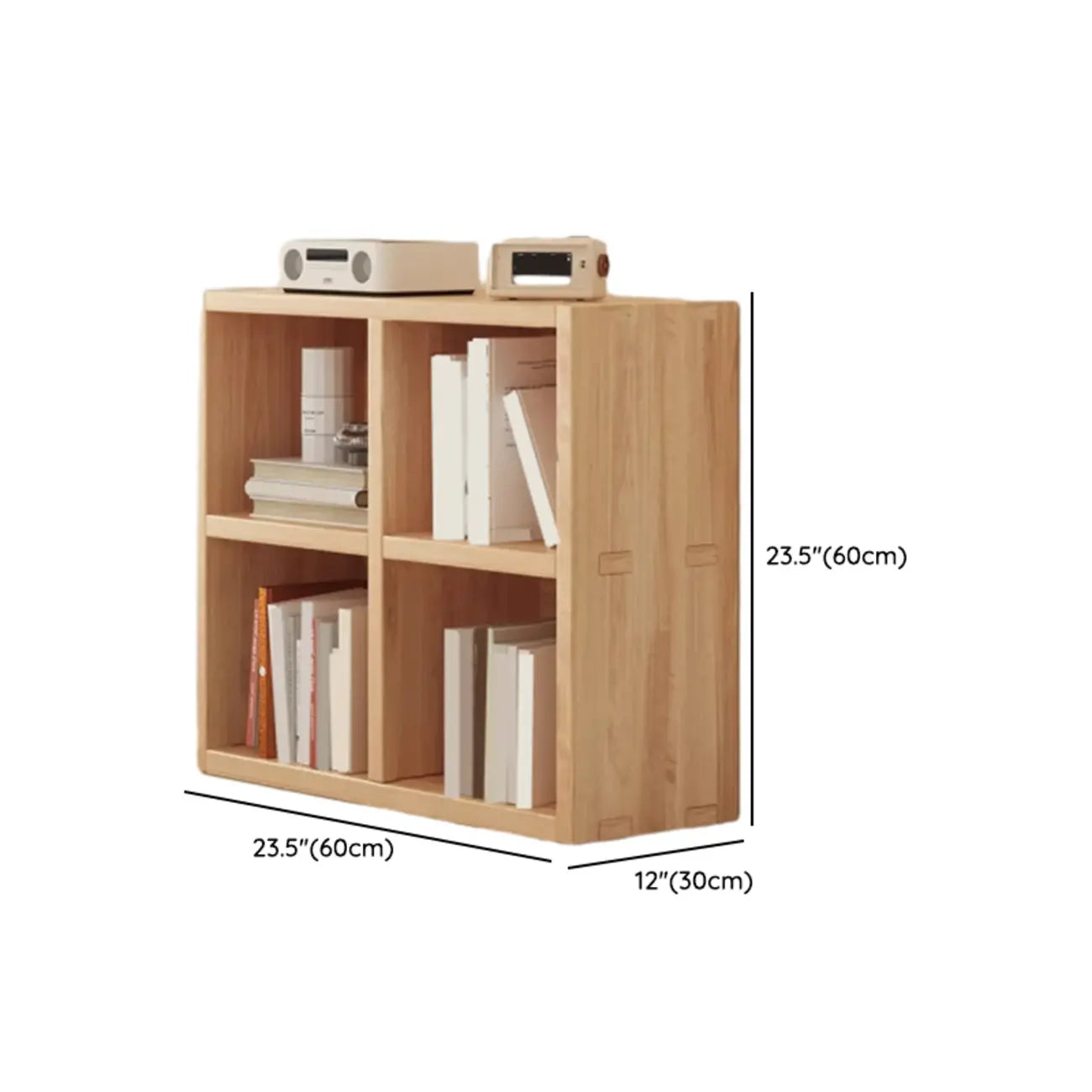 Étagères minimalistes horizontales en bois, style cube de rangement