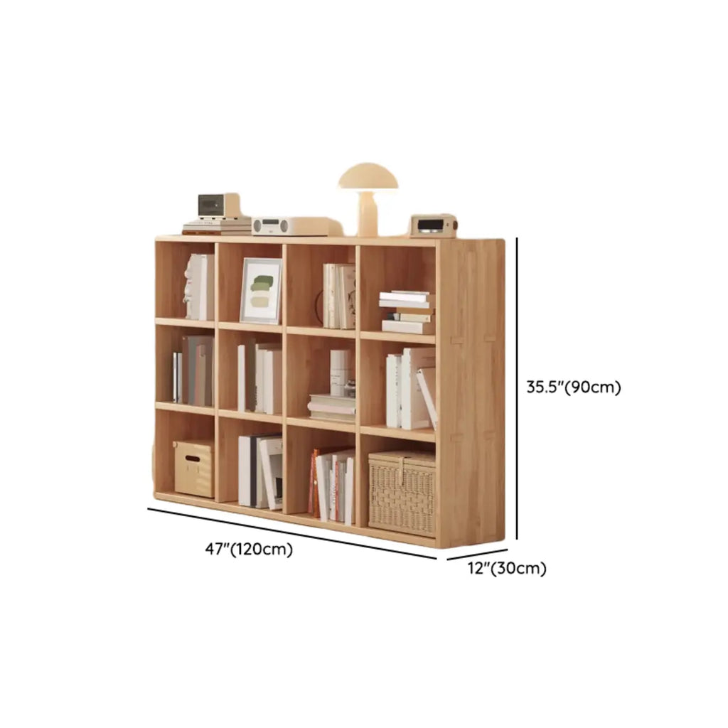 Étagères minimalistes horizontales en bois, style cube de rangement