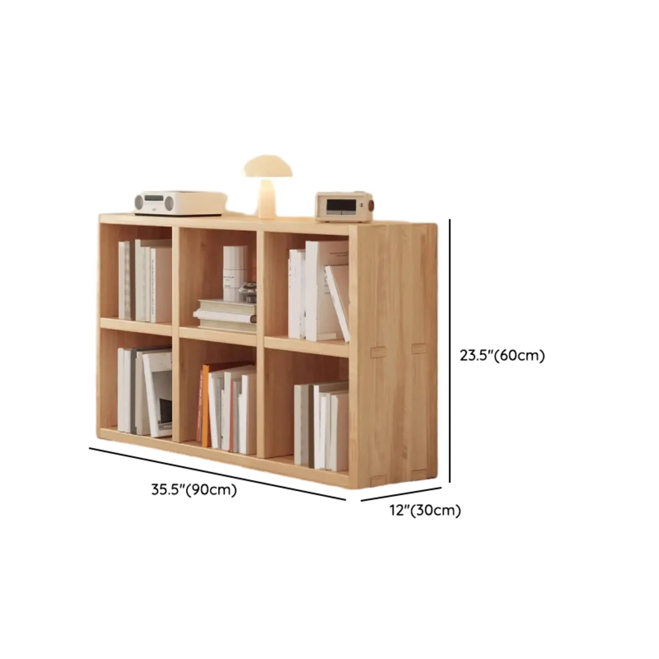 Étagères minimalistes horizontales en bois, style cube de rangement