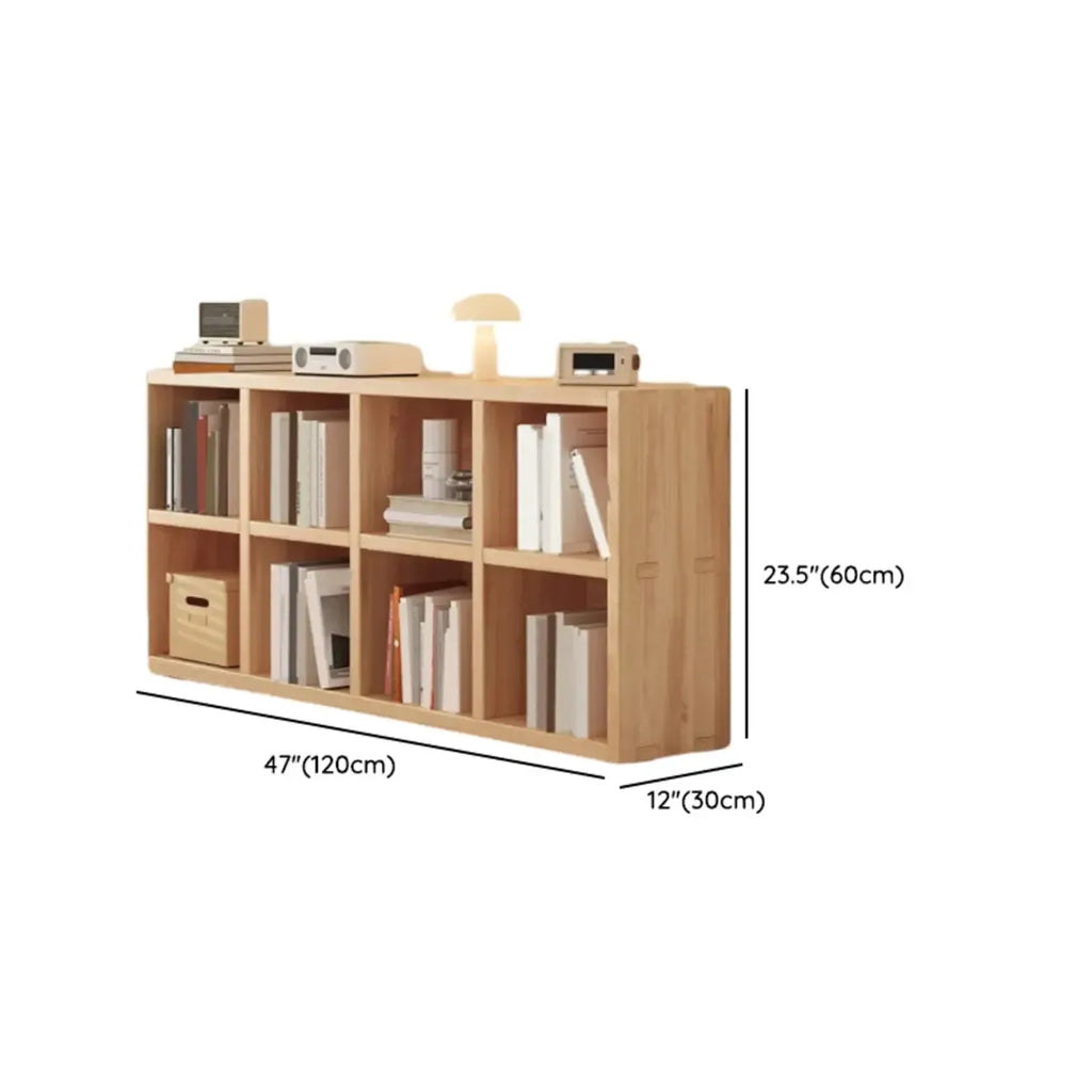 Étagères minimalistes horizontales en bois, style cube de rangement