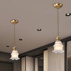 Suspension d'intérieur en verre transparent avec hauteur réglable