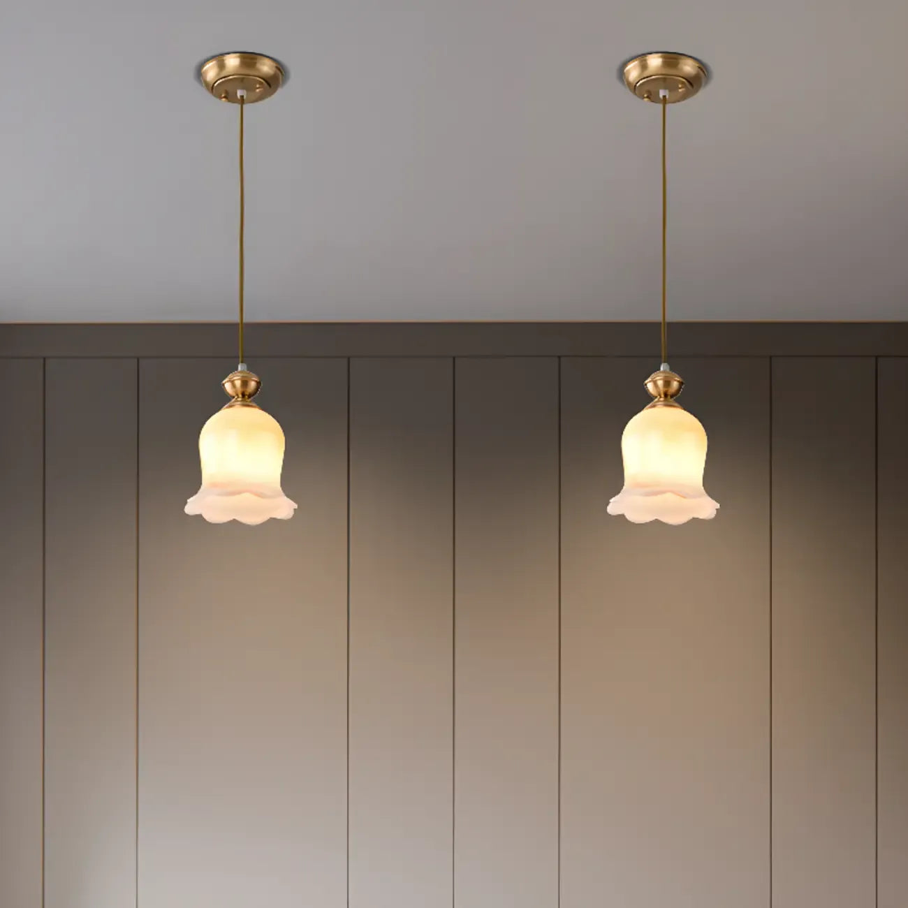 Suspension d'intérieur en verre transparent avec hauteur réglable