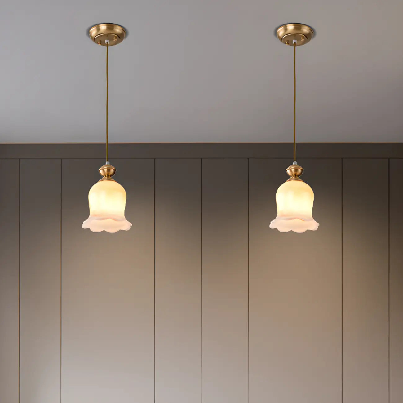 Suspension d'intérieur en verre transparent avec hauteur réglable