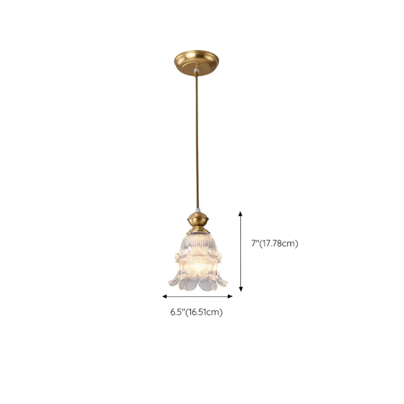 Suspension d'intérieur en verre transparent avec hauteur réglable