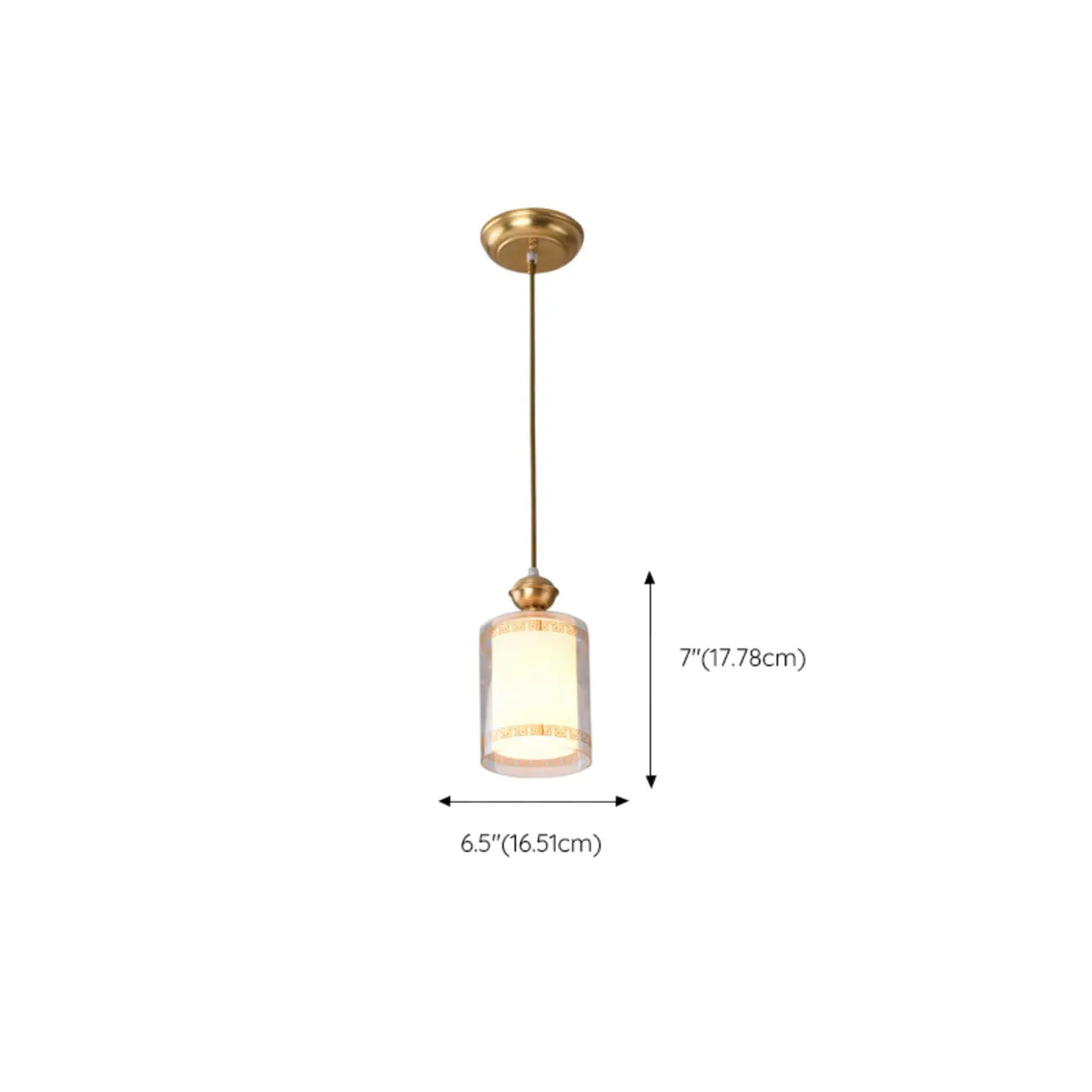Suspension d'intérieur en verre transparent avec hauteur réglable