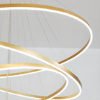 Lustre circulaire moderne à plusieurs niveaux avec télécommande LED pour escalier