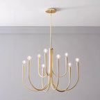 Lustre géométrique moderne doré à 6 lumières pour la décoration intérieure