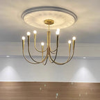 Lustre géométrique moderne doré à 6 lumières pour la décoration intérieure