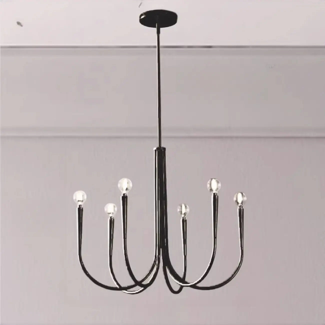Lustre géométrique moderne doré à 6 lumières pour la décoration intérieure