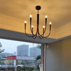 Lustre géométrique moderne doré à 6 lumières pour la décoration intérieure