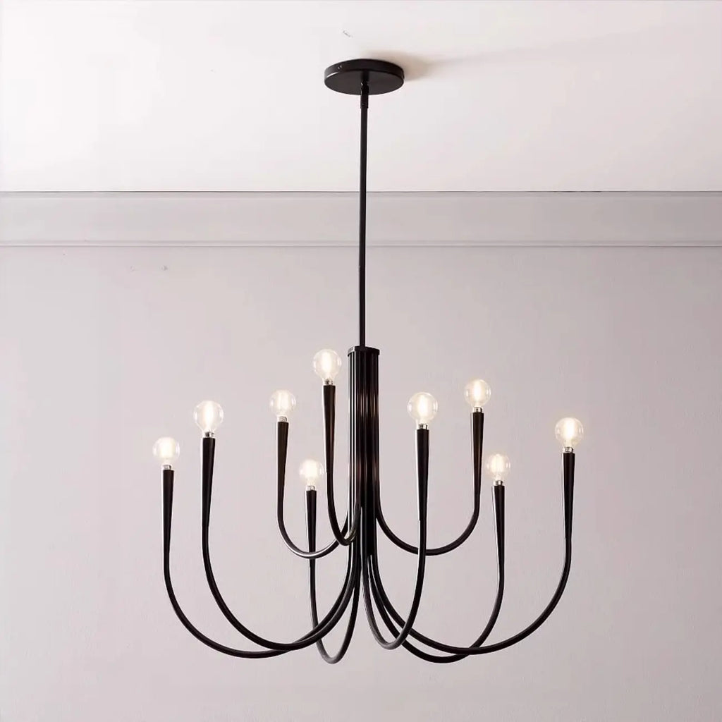 Lustre géométrique moderne doré à 6 lumières pour la décoration intérieure