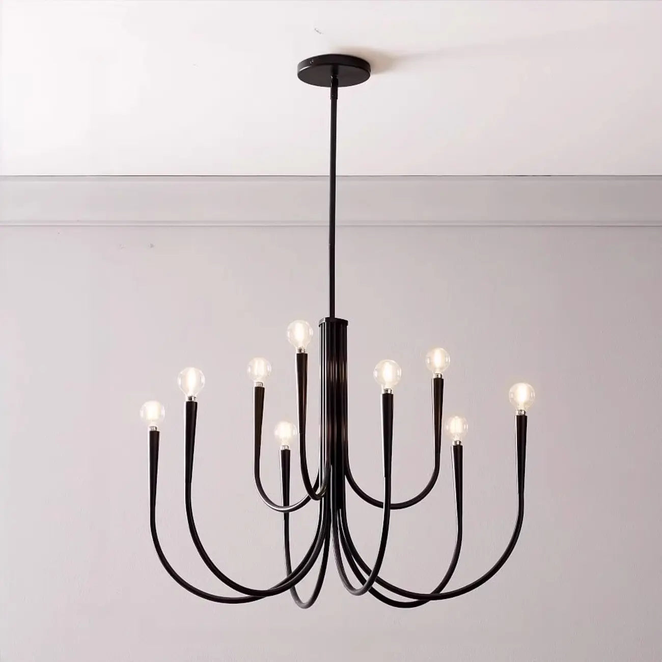 Lustre géométrique moderne doré à 6 lumières pour la décoration intérieure