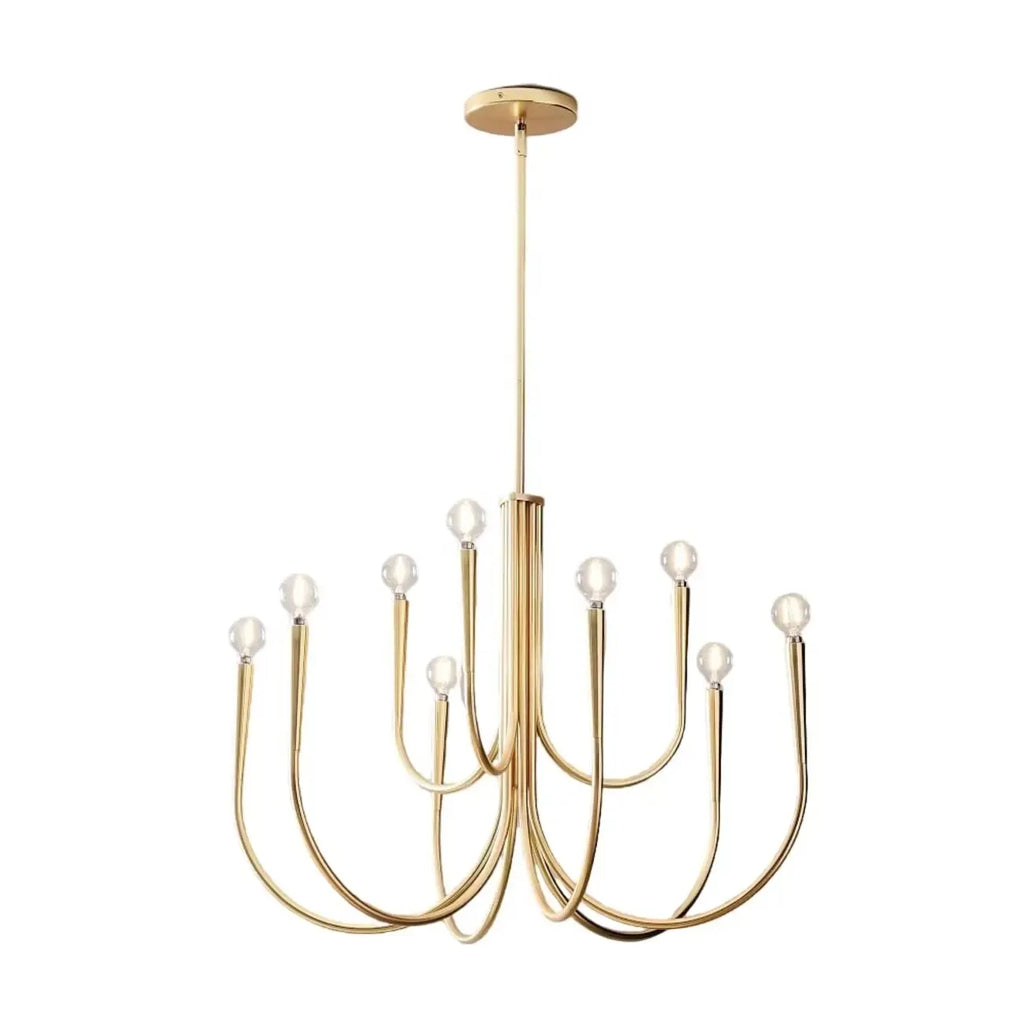 Lustre géométrique moderne doré à 6 lumières pour la décoration intérieure