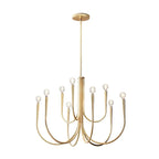Lustre géométrique moderne doré à 6 lumières pour la décoration intérieure