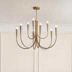 Lustre géométrique moderne doré à 6 lumières pour la décoration intérieure